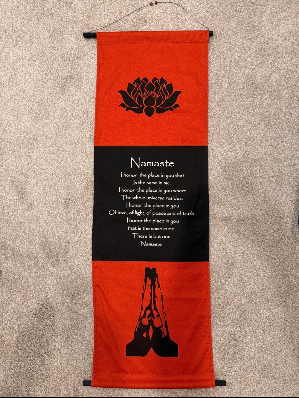 Namaste Yoga Wall Hanging Meditation Spiritual Tapestry Decor